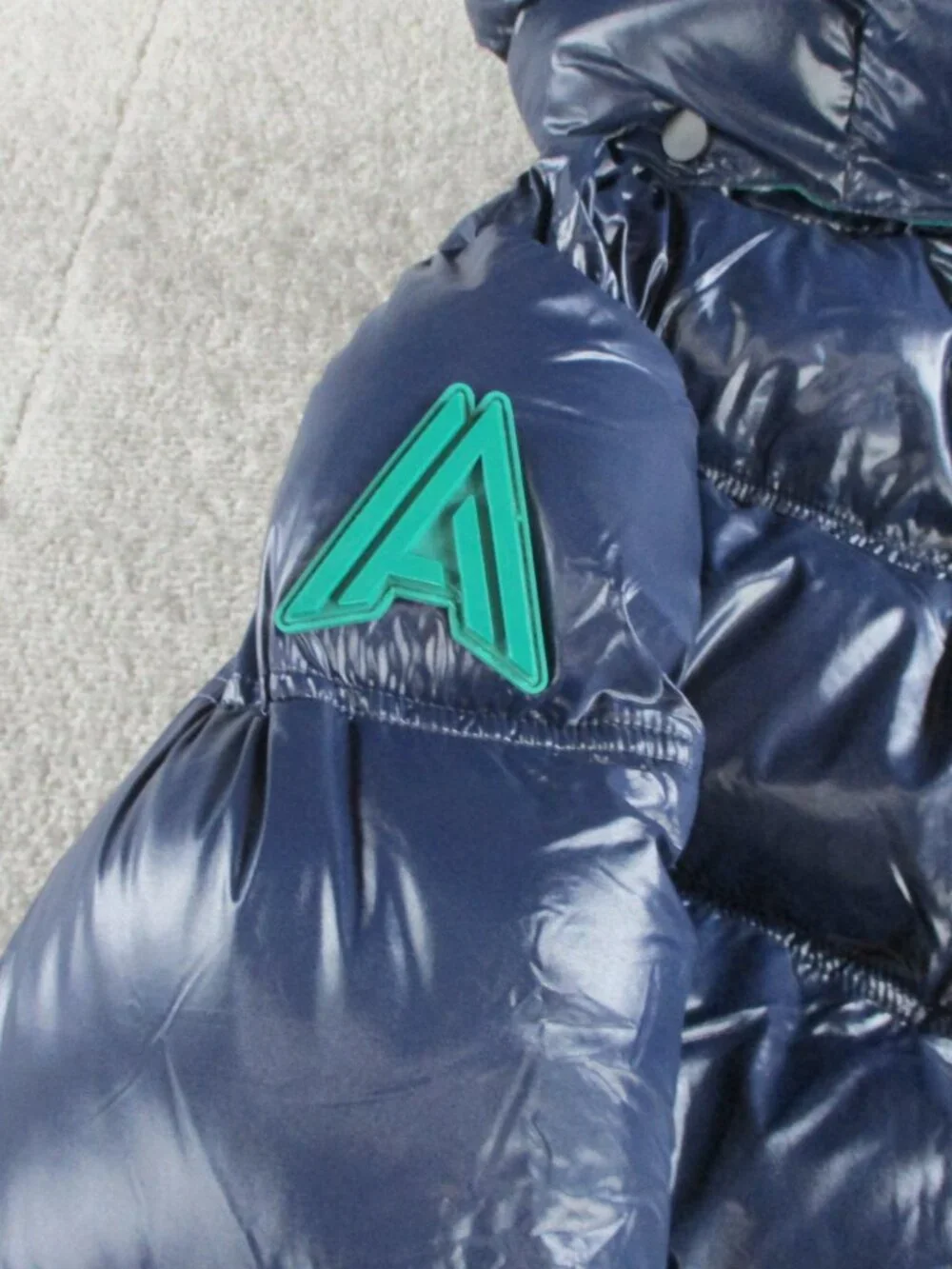 NEW Alpenhaus Meribel Quilted Maxi Puffer Coat XS Removable Hood Midnight Navy - Picture 7 of 10
